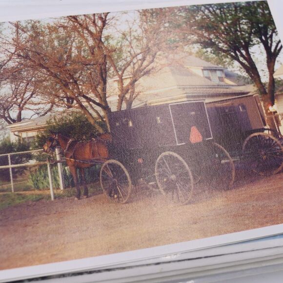 Vintage Amish Buggy Blank Note Cards with Envelopes Lot of 2 Packs of 6 - Picture 4 of 4